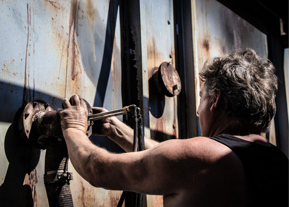 Maintenance on recycled oil burners